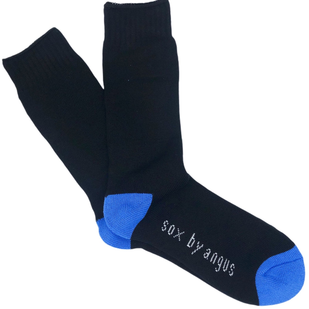 Bamboo Heavy Duty Socks - 3 Pack - Black/Blue