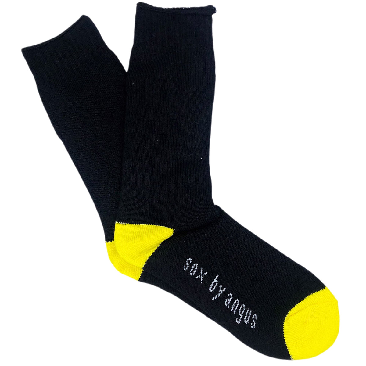 Bamboo Heavy Duty Socks - 3 Pack - Black/Yellow