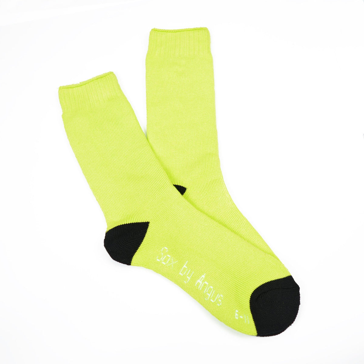 Bamboo Heavy Duty Socks - 3 Pack - Fluoro Lime/Black
