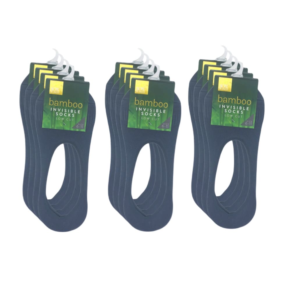 Bamboo invisible socks-medium cut-Grey