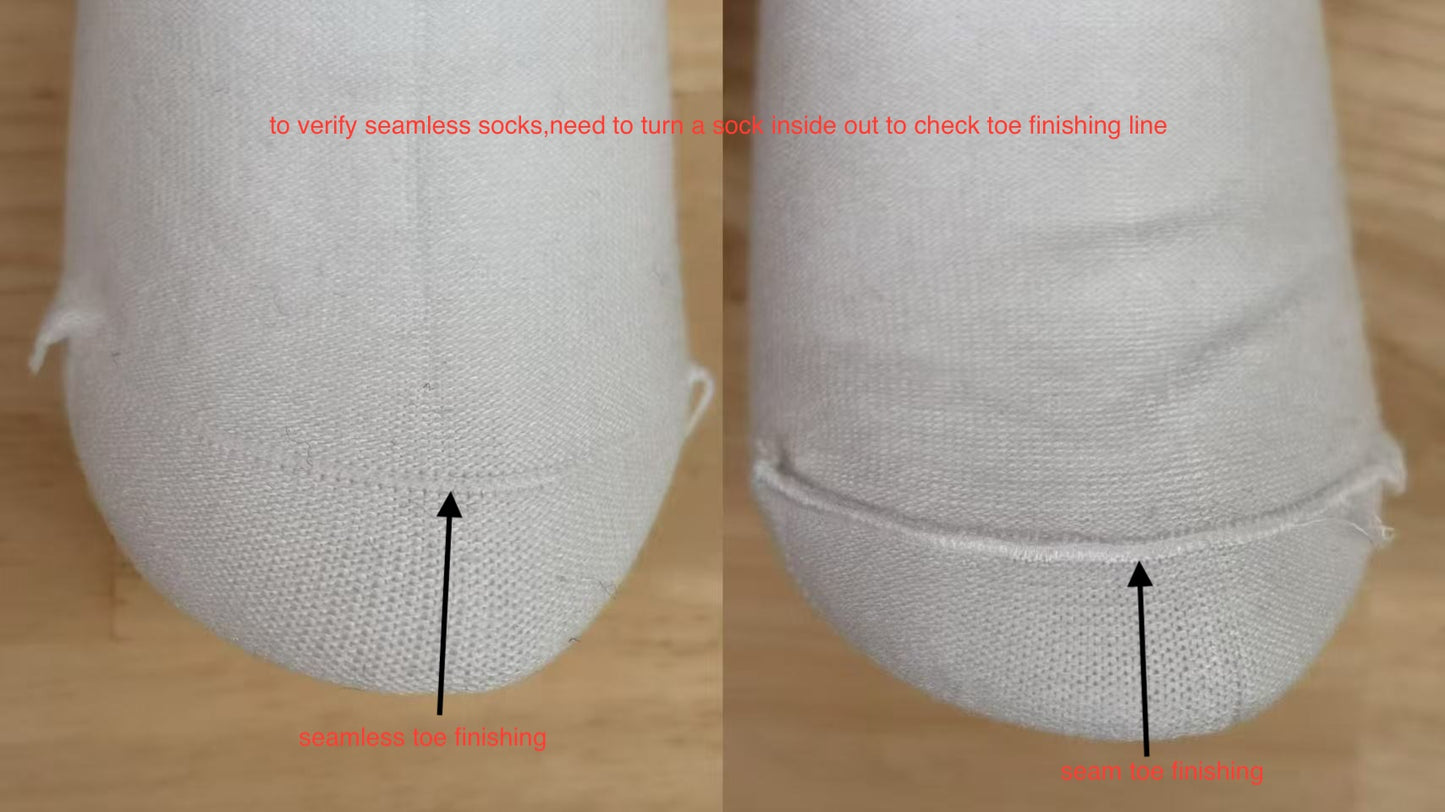 Bamboo Plain Loose Top Socks - NO SEAM – Rainbow Stripe 6#