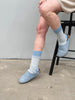 Rag wool socks with Icelandic flag Light blue