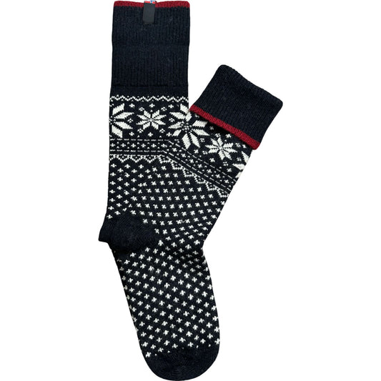 Wool socks in Navy:Bordeaux
