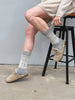 Snowflake Light Grey:White Colour EU Wool Socks