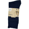 Angora Wool Blend Cushion Crew Socks - Navy