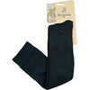 Angora Wool Blend Knee High Socks with SEAMLESS Toe - Black