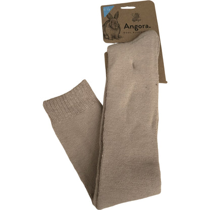 Angora Wool Blend Over The Knee Socks with SEAMLESS Toe - Beige