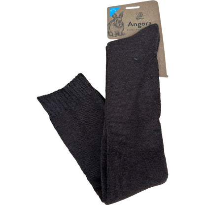 Angora Wool Blend Over The Knee Socks with SEAMLESS Toe - Brown