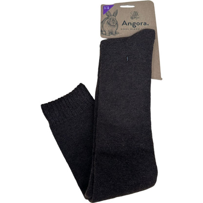 Angora Wool Blend Over The Knee Socks with SEAMLESS Toe - Brown