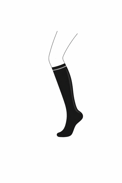 Angora Wool Blend Knee High Socks with SEAMLESS Toe - Charcoal