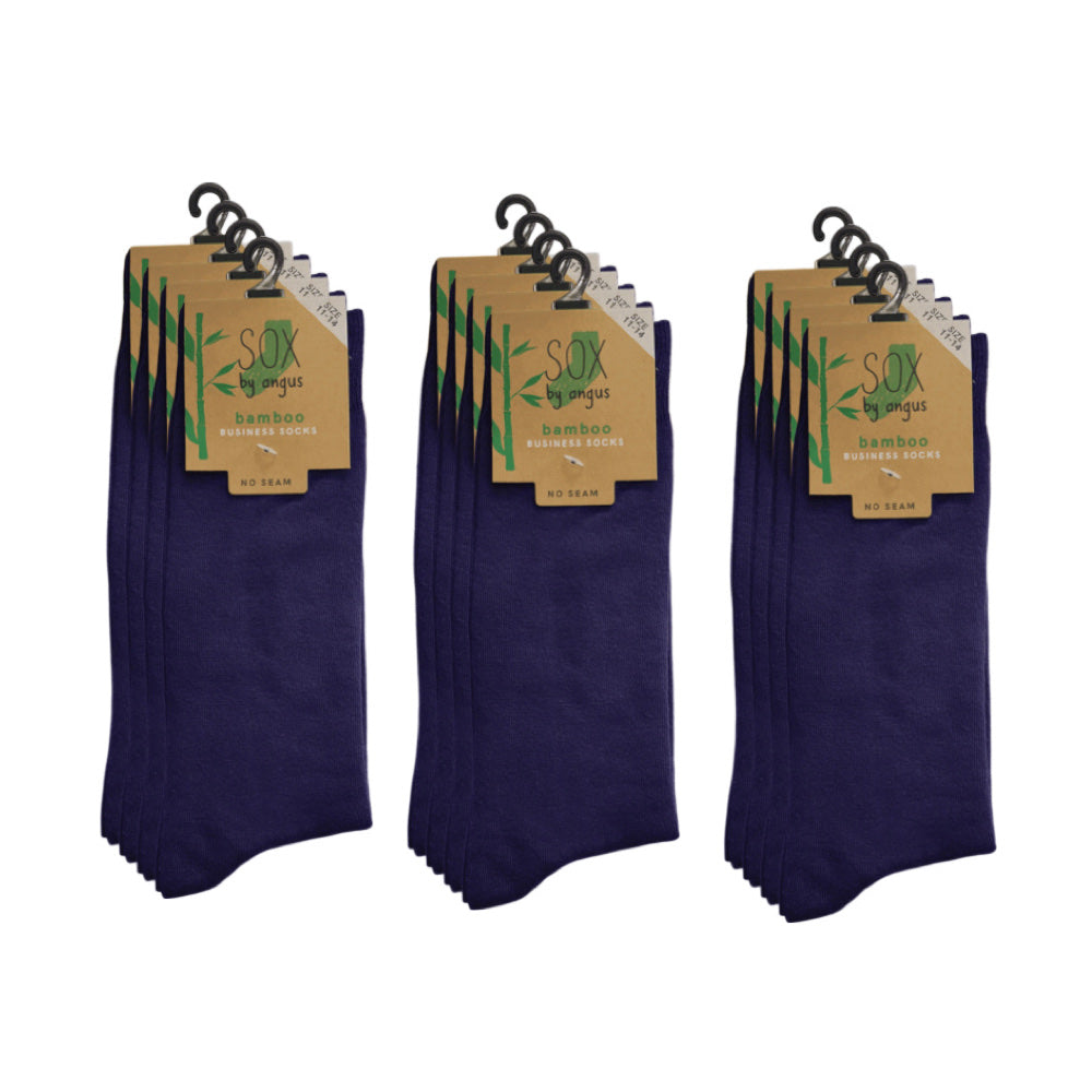 Bamboo Plain Business Socks -No Seam - Navy Blue