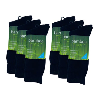Bamboo Heavy Duty Socks - 1 Pack - Black