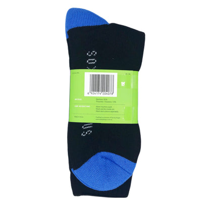 Bamboo Heavy Duty Socks - 3 Pairs Pack - Black/Blue