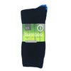 Bamboo Heavy Duty Socks - 3 Pack - Black/Blue