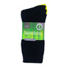 Bamboo Heavy Duty Socks - 3 Pack - Black/Yellow