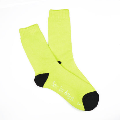 Bamboo Heavy Duty Socks - 3 Pairs Pack - Fluoro Lime/Black