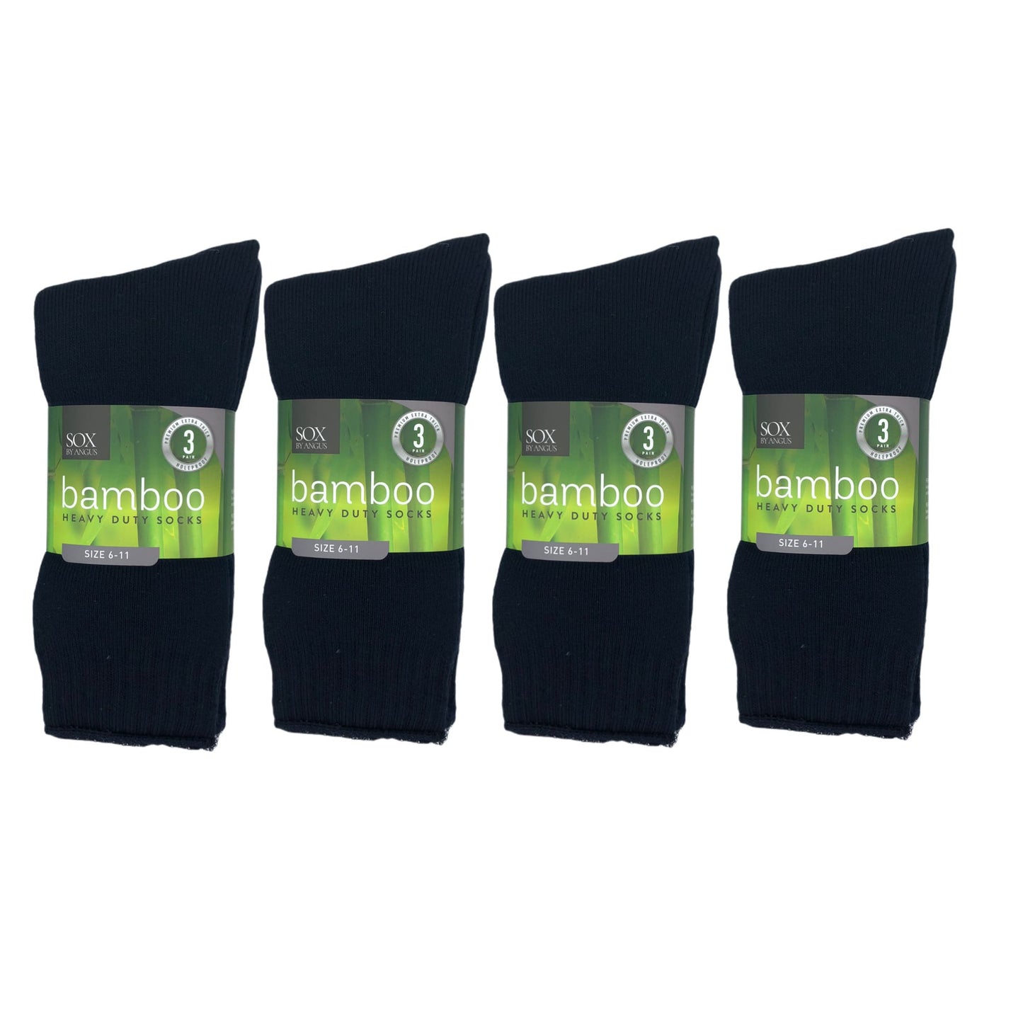 Bamboo Heavy Duty Socks - 3 Pack - Navy