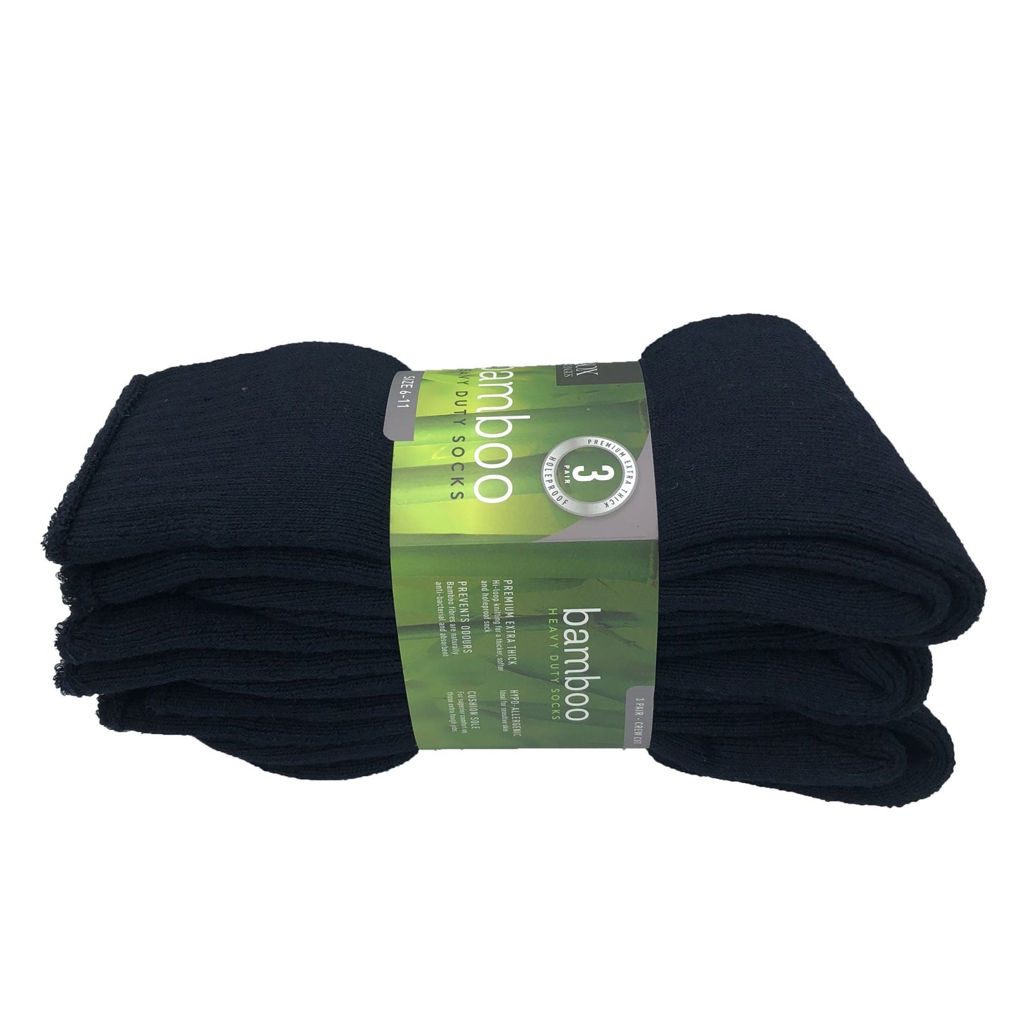 Bamboo Heavy Duty Socks - 3 Pairs Pack - Navy