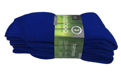 Bamboo Heavy Duty Socks - 3 Pairs Pack - Royal Blue
