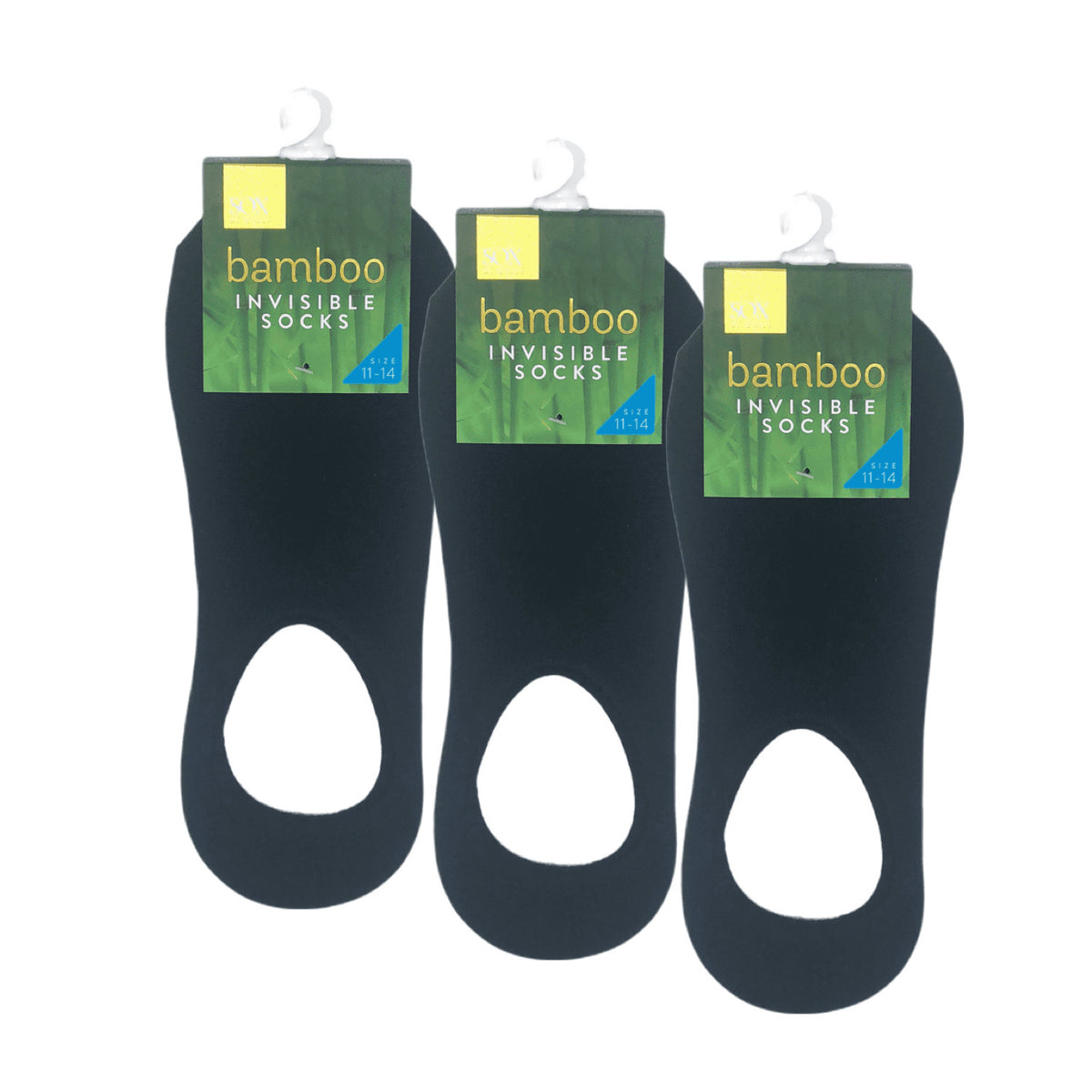 Bamboo Invisible Socks High Cut Black - Sox by Angus
