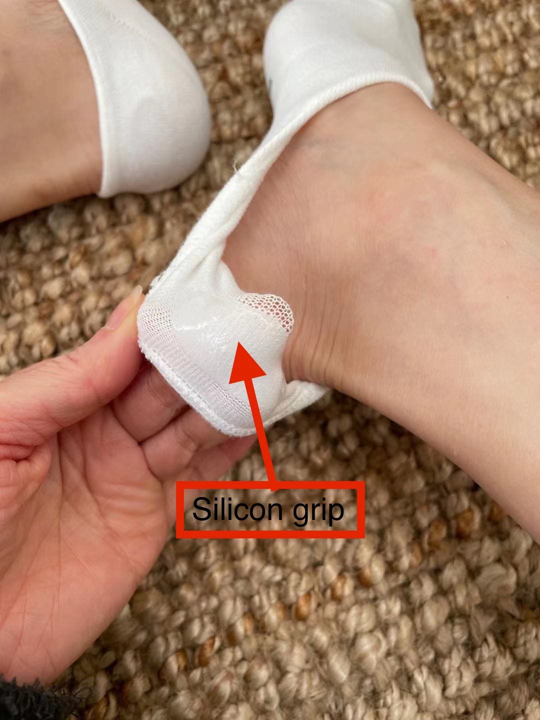 Bamboo Invisible Socks High Cut with Silicone Heel Grip