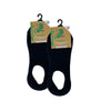 Bamboo Cushioning Sole Invisible Socks-high cut-Black