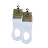Bamboo Cushioning Sole Invisible Socks-high cut-White
