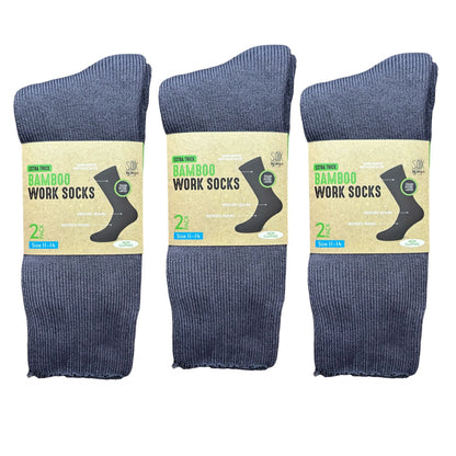 Bamboo Heavy Duty Socks - 2 pack - Grey