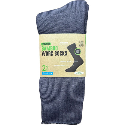 Bamboo Heavy Duty Socks - 2 pack - Grey