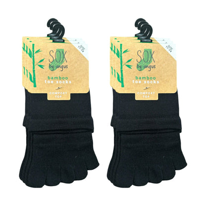 Bamboo Toe Comfort Top Socks - Black
