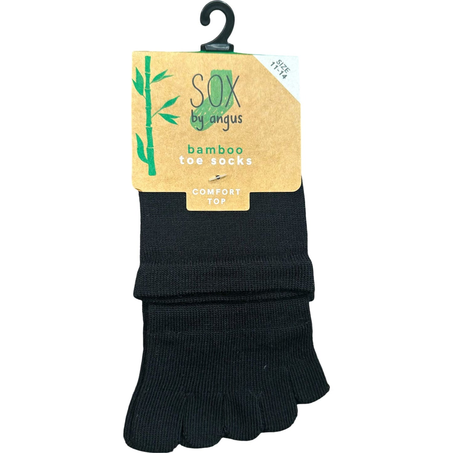 Bamboo Toe Comfort Top Socks - Black