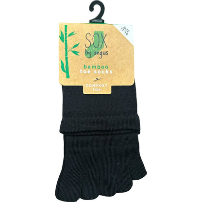 Bamboo Toe Comfort Top Socks - Black