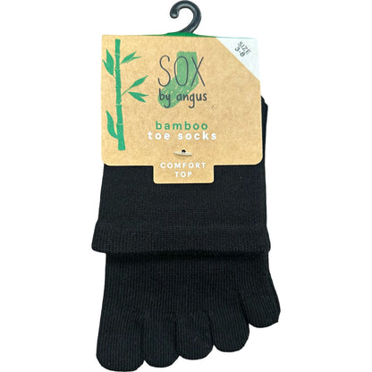 Bamboo Toe Comfort Top Socks - Black