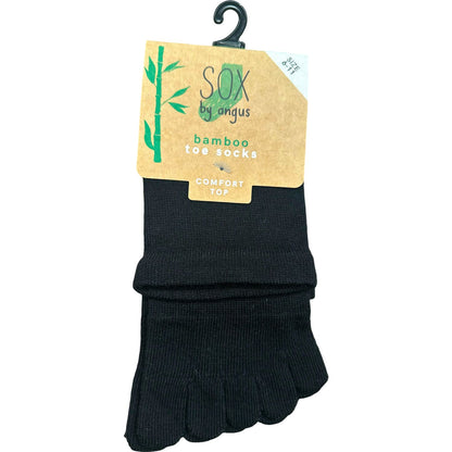 Bamboo Toe Comfort Top Socks - Black