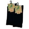 Bamboo Plain Cushion Foot Loose Top Socks - Black