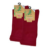 Bamboo Plain Cushion Foot Loose Top Socks - Burgundy