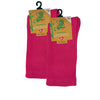 Bamboo Plain Cushion Foot Loose Top Socks - Hot Pink