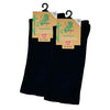 Bamboo Plain Cushion Foot Loose Top Socks - Navy