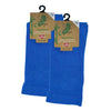 Bamboo Plain Cushion Foot Loose Top Socks - Sky Blue