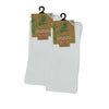Bamboo Plain Cushion Foot Loose Top Socks - White