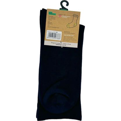 Bamboo Plain Loose Top Socks - NO SEAM – Navy