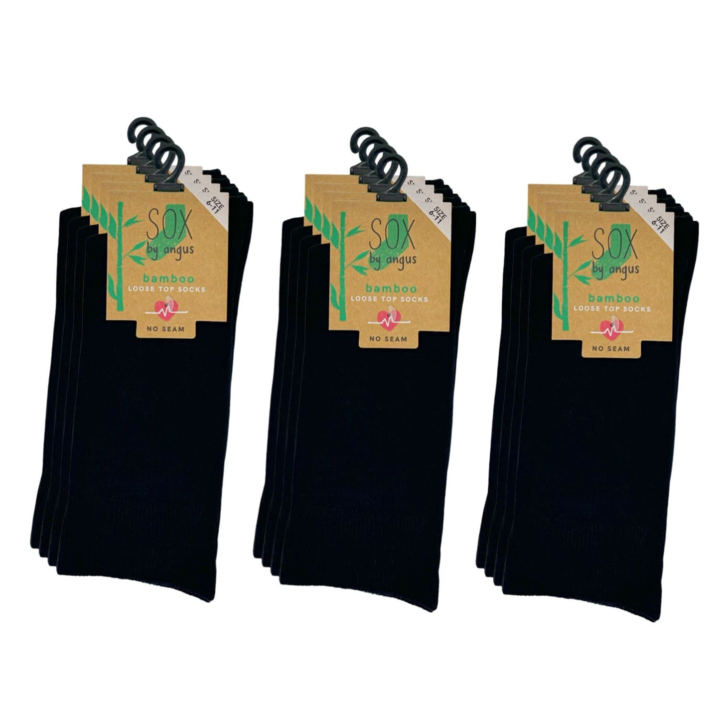 Bamboo Plain Loose Top Socks - NO SEAM – Navy