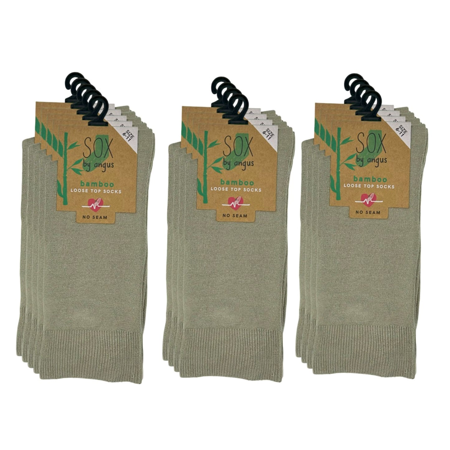 Bamboo Plain Loose Top Socks - NO SEAM – Sand-Beige
