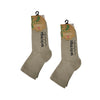 Bamboo a Quarter Crew Cushion Foot Loose Top socks - NO SEAM - Sand Beige