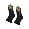 Bamboo a Quarter Crew Cushion Foot Loose Top socks - NO SEAM - Black