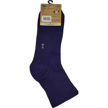 Bamboo a Quarter Crew Cushion Foot Loose Top socks - NO SEAM - Navy Blue