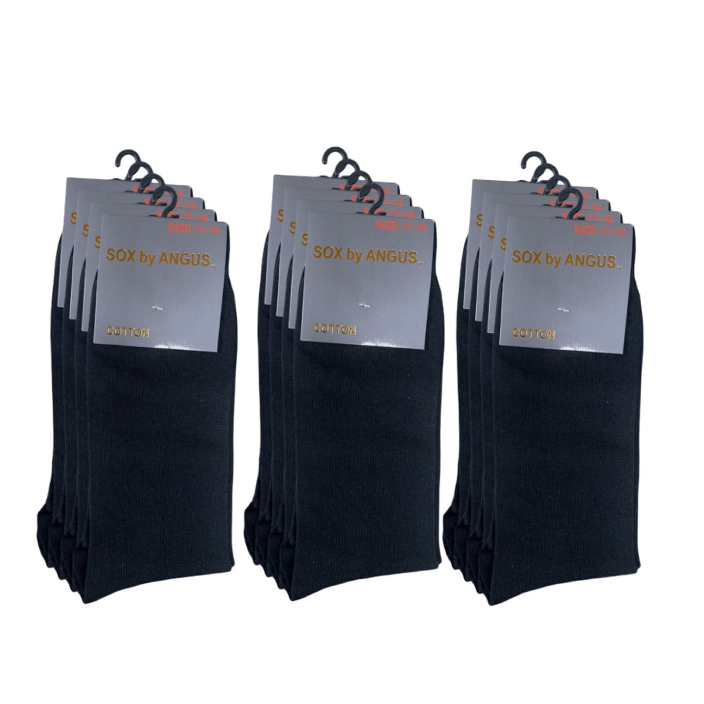 Cotton Plain Business Socks - Black