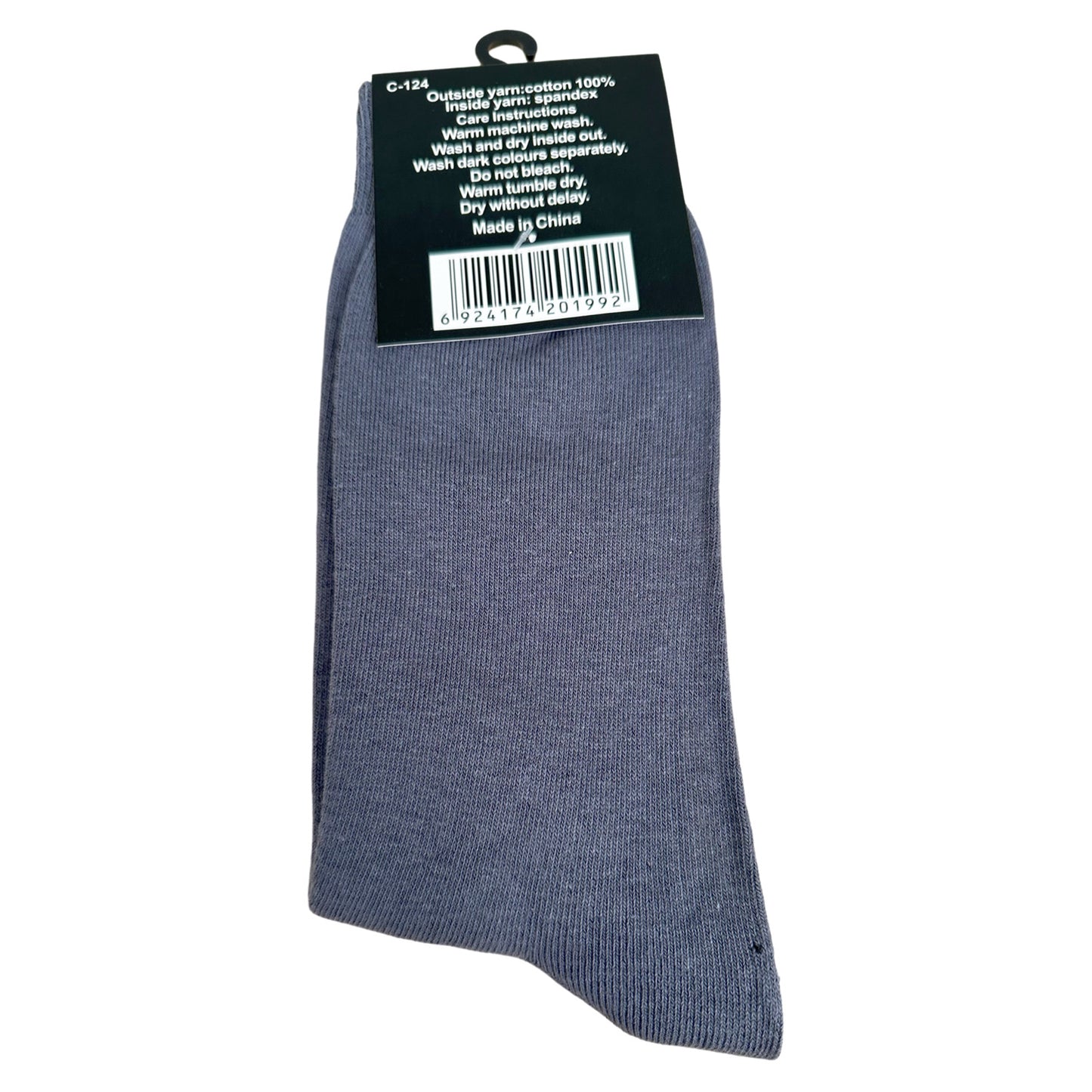 Cotton Plain Business Socks - Dark Grey