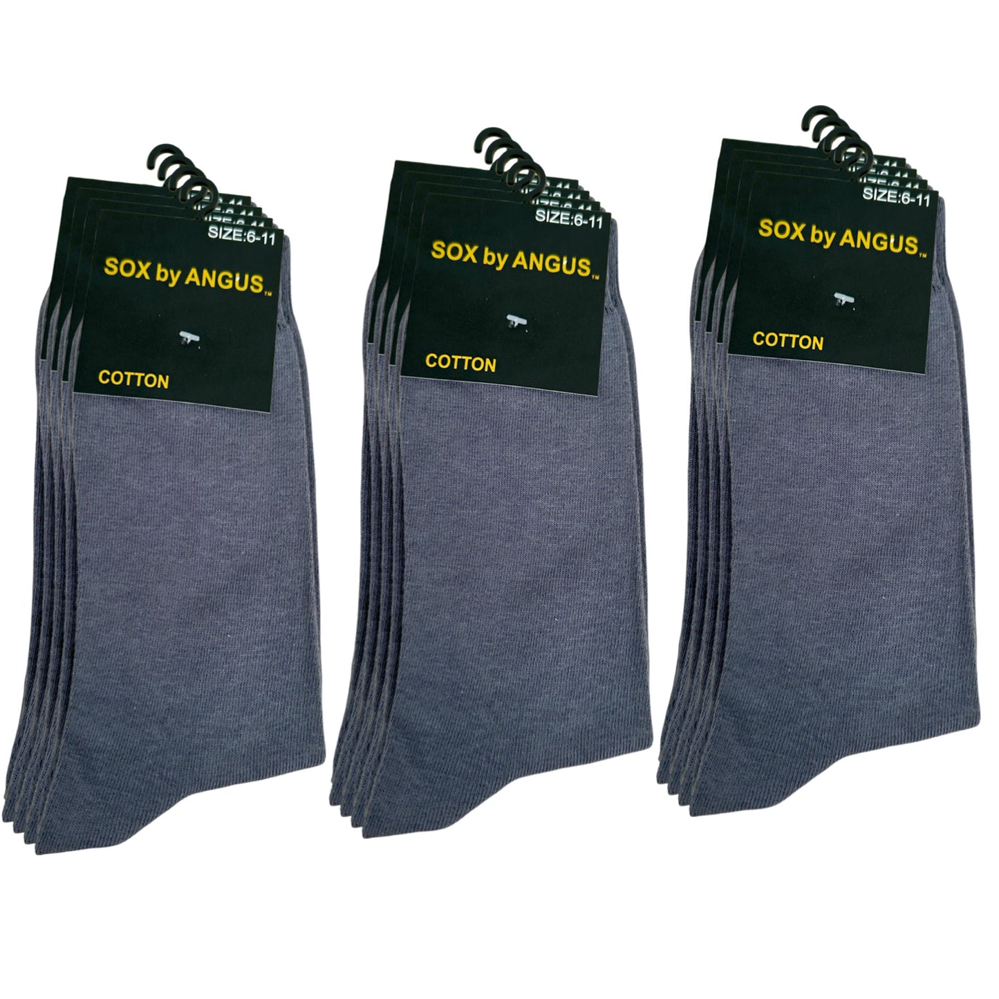 Cotton Plain Business Socks - Dark Grey