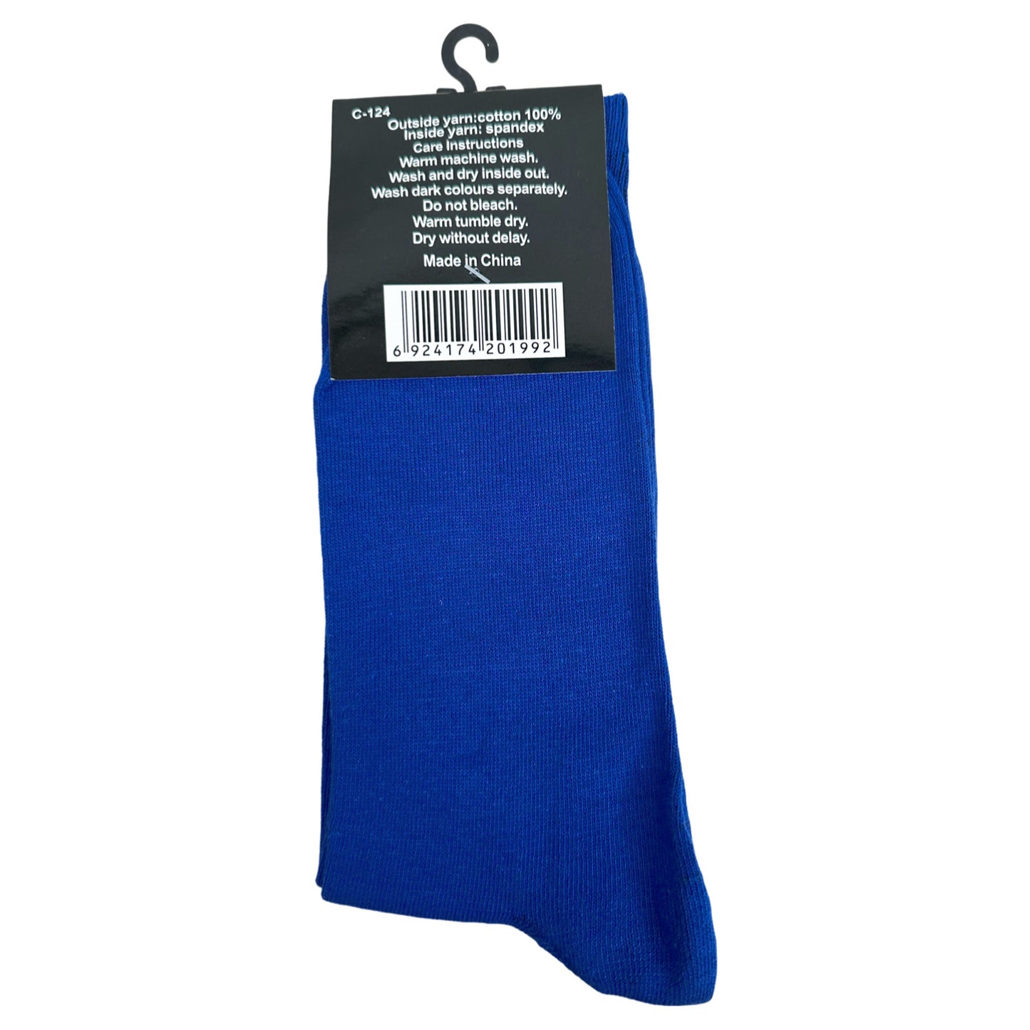 Cotton Plain Business Socks - Royal Blue